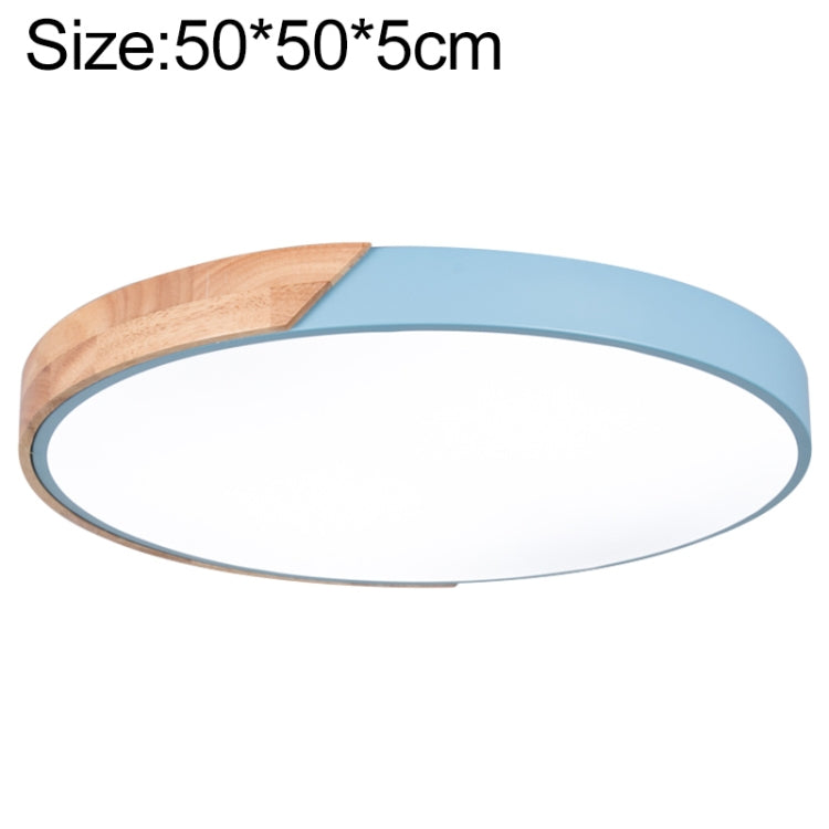 Wood Macaron LED Round Ceiling Lamp, 3-Colors Light, 23cm, 30cm, 40cm, 50cm, 60cm