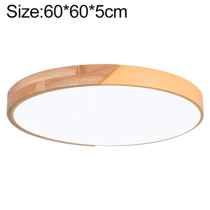 Wood Macaron LED Round Ceiling Lamp, 3-Colors Light, 23cm, 30cm, 40cm, 50cm, 60cm