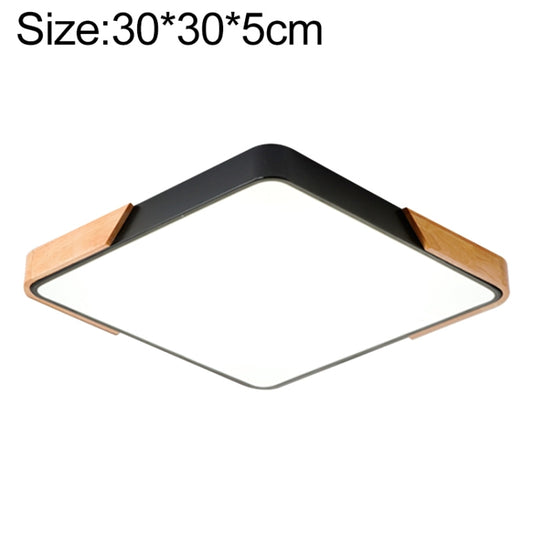 Wood Macaron LED Square Ceiling Lamp, 3-Colors Light, 30cm, 40cm, 50cm, 60cm