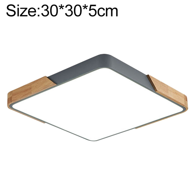 Wood Macaron LED Square Ceiling Lamp, 3-Colors Light, 30cm, 40cm, 50cm, 60cm