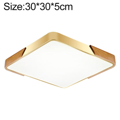 Wood Macaron LED Square Ceiling Lamp, 3-Colors Light, 30cm, 40cm, 50cm, 60cm