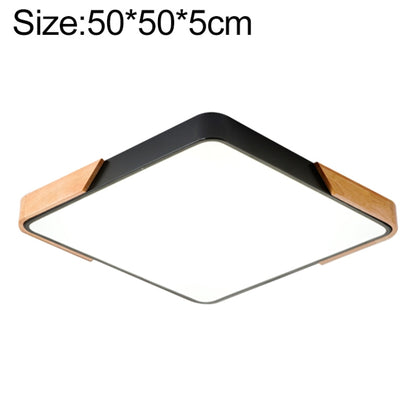Wood Macaron LED Square Ceiling Lamp, 3-Colors Light, 30cm, 40cm, 50cm, 60cm