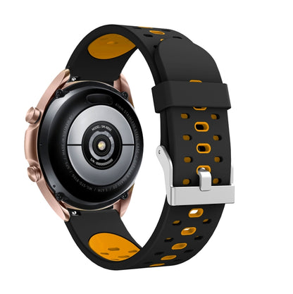 Three Row Holes Silicone Watchband, For Samsung Galaxy Watch 3 45mm