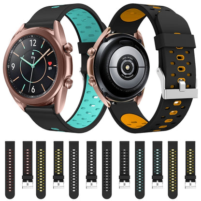 Three Row Holes Silicone Watchband, For Samsung Galaxy Watch 3 45mm