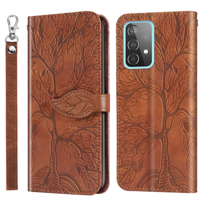 Life of Tree Embossing Leather Phone Case, For Samsung Galaxy A33 5G, For Samsung Galaxy A53 5G