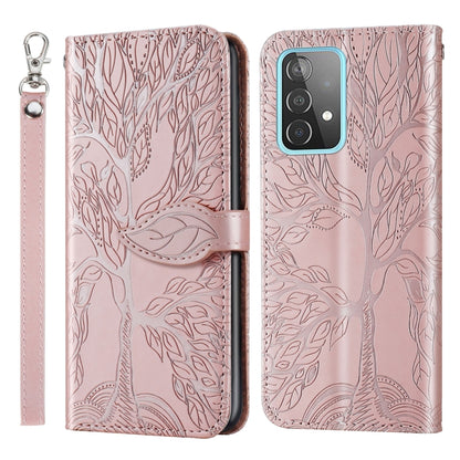 Life of Tree Embossing Leather Phone Case, For Samsung Galaxy A33 5G, For Samsung Galaxy A53 5G