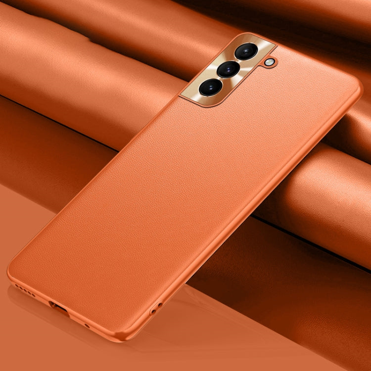 Plain Skin Leather Phone Case, For Samsung Galaxy S22 5G, For Samsung Galaxy S22+ 5G, For Samsung Galaxy S22 Ultra 5G
