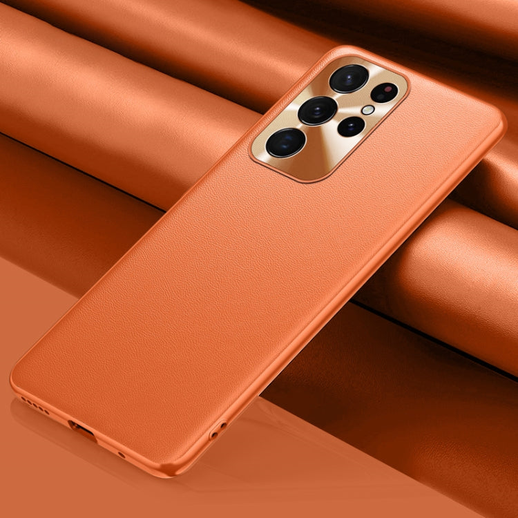 Plain Skin Leather Phone Case, For Samsung Galaxy S22 5G, For Samsung Galaxy S22+ 5G, For Samsung Galaxy S22 Ultra 5G