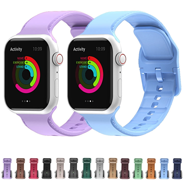 Silicone Watchband For Apple Watch Series, 7 41mm / 6&SE&5&4 40mm / 3&2&1 38mm, 7 45mm / 6&SE&5&4 44mm / 3&2&1 42mm