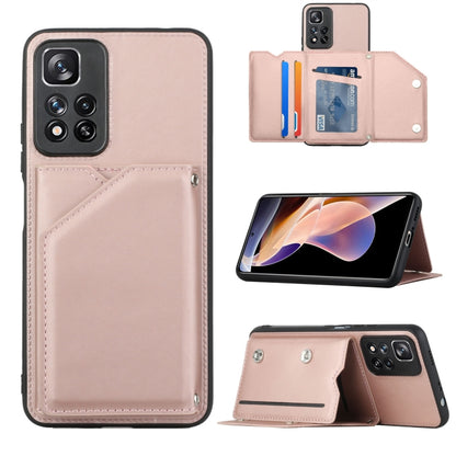 Skin Feel PU + TPU + PC Phone Case with Card Slots, For vivo S10e / V23e, For Xiaomi Redmi Note 11 Pro, For Samsung Galaxy S22 5G, For Samsung Galaxy S22+ 5G, For Samsung Galaxy S22 Ultra 5G
