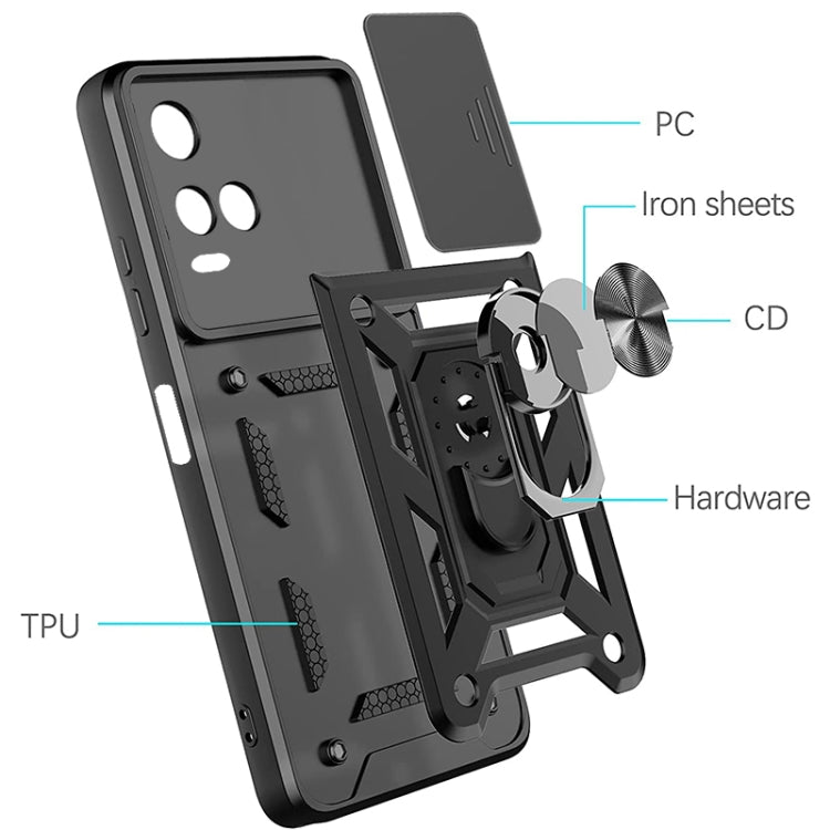 Sliding Camera Cover TPU+PC Phone Case, For OPPO Realme 8i, For OPPO Realme C21Y, For vivo Y21s, For Samsung Galaxy A03 5G 164mm, For Samsung Galaxy A13 4G