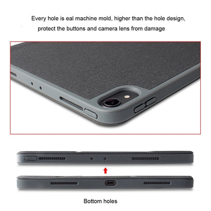 Mutural Exquisite Series Cloth Texture PU+TPU Leather Case with 3-Fold Holder & Pen Slot & Sleep & Wake-up Function, For iPad Pro 11 inch, For iPad Mini 5 / 4, For  iPad 9.7, For iPad Pro 12.9, For iPad Pro 10.5