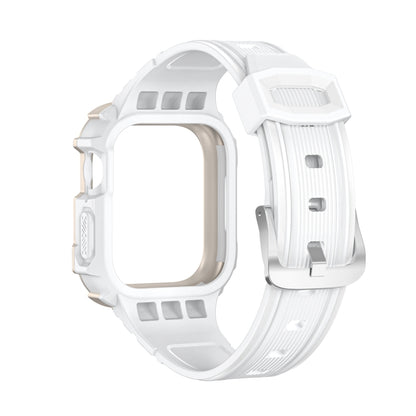 Two-color Armor Integrated Watchband For Apple Watch Series, 7 41mm / 6&SE&5&4 40mm, 7 45mm / 6&SE&5&4 44mm