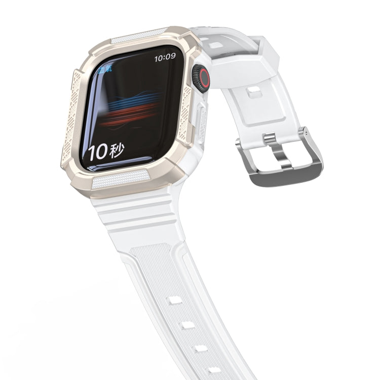 Two-color Armor Integrated Watchband For Apple Watch Series, 7 41mm / 6&SE&5&4 40mm, 7 45mm / 6&SE&5&4 44mm