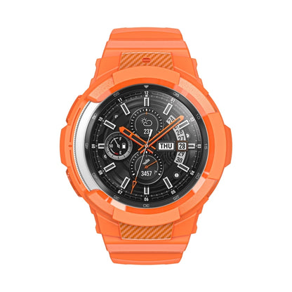 Carbon Fiber Sport Silicone Integrated Watchband, For Samsung Galaxy Watch4 Classic 42mm