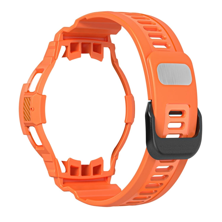 Carbon Fiber Sport Silicone Integrated Watchband, For Samsung Galaxy Watch4 40mm, For Samsung Galaxy Watch4 Classic 42mm