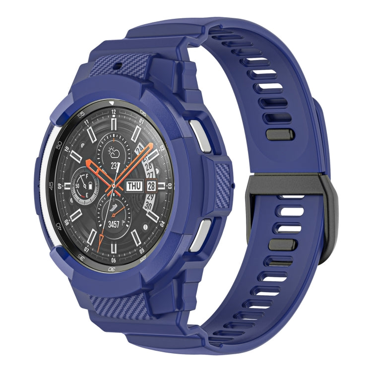 Carbon Fiber Sport Silicone Integrated Watchband, For Samsung Galaxy Watch4 40mm, For Samsung Galaxy Watch4 Classic 42mm