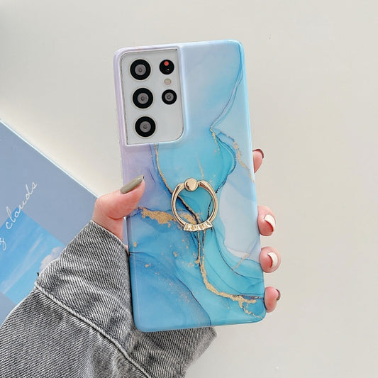 Ring Holder Glitter Marble Phone Case, For Samsung Galaxy S22 5G, For Samsung Galaxy S22+ 5G, For Samsung Galaxy S22 Ultra 5G, For Samsung Galaxy A13, For Samsung Galaxy A53 5G, For Samsung Galaxy A33 5G, For Samsung Galaxy S21 FE 5G                   ...
