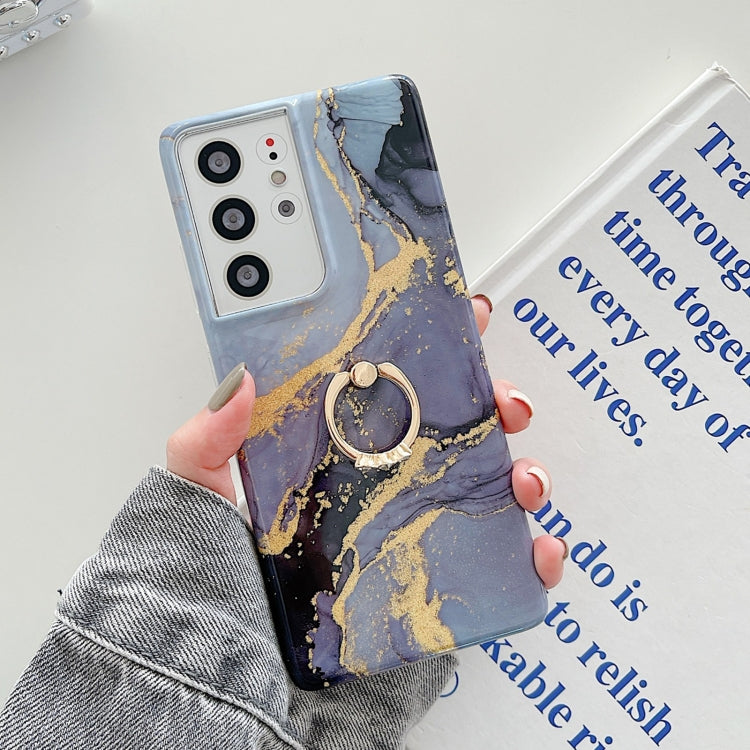 Ring Holder Glitter Marble Phone Case, For Samsung Galaxy S22 5G, For Samsung Galaxy S22+ 5G, For Samsung Galaxy S22 Ultra 5G, For Samsung Galaxy A13, For Samsung Galaxy A53 5G, For Samsung Galaxy A33 5G, For Samsung Galaxy S21 FE 5G                   ...