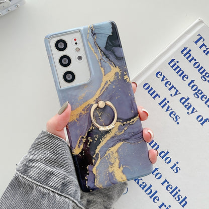 Ring Holder Glitter Marble Phone Case, For Samsung Galaxy S22 5G, For Samsung Galaxy S22+ 5G, For Samsung Galaxy S22 Ultra 5G, For Samsung Galaxy A13, For Samsung Galaxy A53 5G, For Samsung Galaxy A33 5G, For Samsung Galaxy S21 FE 5G                   ...