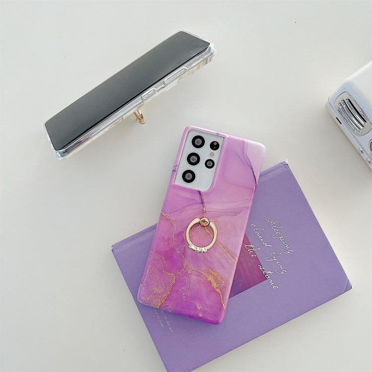 Ring Holder Glitter Marble Phone Case, For Samsung Galaxy S22 5G, For Samsung Galaxy S22+ 5G, For Samsung Galaxy S22 Ultra 5G, For Samsung Galaxy A13, For Samsung Galaxy A53 5G, For Samsung Galaxy A33 5G, For Samsung Galaxy S21 FE 5G                   ...