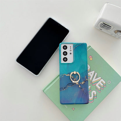 Ring Holder Glitter Marble Phone Case, For Samsung Galaxy S22 5G, For Samsung Galaxy S22+ 5G, For Samsung Galaxy S22 Ultra 5G, For Samsung Galaxy A13, For Samsung Galaxy A53 5G, For Samsung Galaxy A33 5G, For Samsung Galaxy S21 FE 5G                   ...