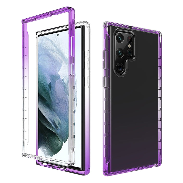 Transparency Two-color Gradient PC+TPU Phone Case, For Samsung Galaxy S22 5G, For Samsung Galaxy S22+ 5G, For Samsung Galaxy S22 Ultra 5G