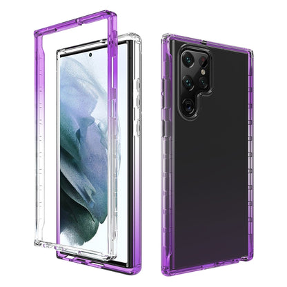 Transparency Two-color Gradient PC+TPU Phone Case, For Samsung Galaxy S22 5G, For Samsung Galaxy S22+ 5G, For Samsung Galaxy S22 Ultra 5G