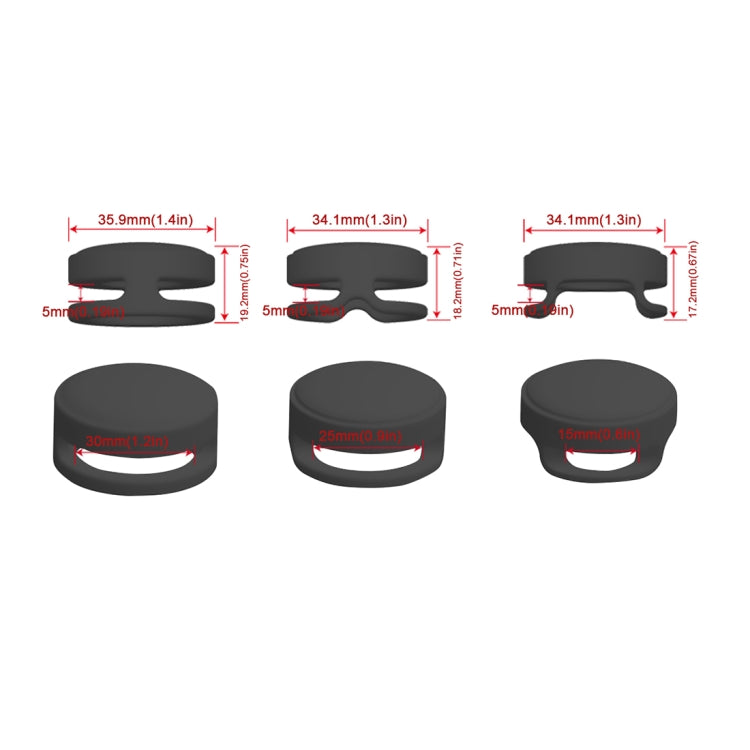 Pet Collar Anti-scratch Shockproof Silicone Case For AirTag 2nd Gen / AirTag 1st Gen, 35.9x35.9x19.2mm, 34.1x34.1x18.2mm, 34.1x34.1x17.2mm