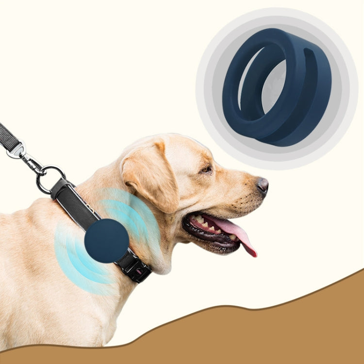 Pet Collar Anti-scratch Shockproof Silicone Case For AirTag 2nd Gen / AirTag 1st Gen, 35.9x35.9x19.2mm, 34.1x34.1x18.2mm, 34.1x34.1x17.2mm