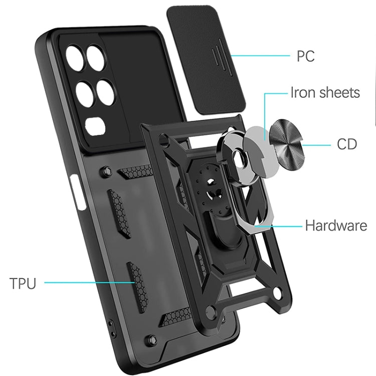 Sliding Camera Design TPU + PC Phone Case, For Samsung Galaxy A22 5G, For OPPO Realme 8 5G