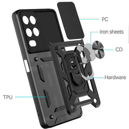 Sliding Camera Design TPU + PC Phone Case, For Samsung Galaxy A22 5G, For OPPO Realme 8 5G