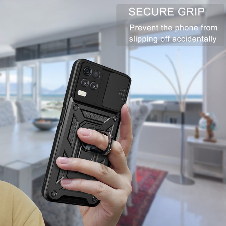 Sliding Camera Design TPU + PC Phone Case, For Samsung Galaxy A22 5G, For OPPO Realme 8 5G