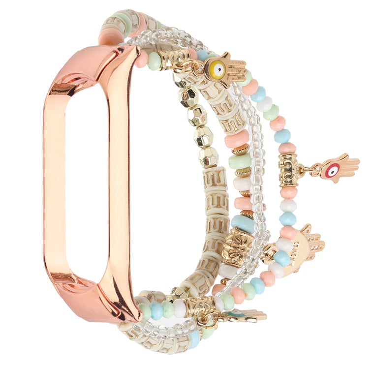 Mori Style Beaded Bracelet Watchband, For Xiaomi Mi Band 3 & 4, For Xiaomi Mi Band 5 & 6