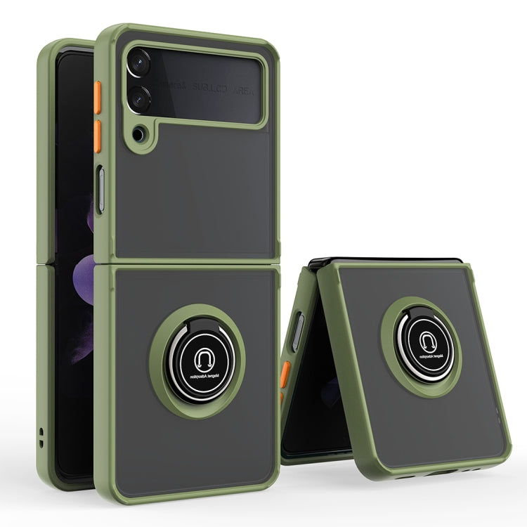 Q Shadow 1 Series TPU + PC Holder Phone Case, For Huawei P50 Pocket, For Samsung Galaxy Z Flip 3 5G