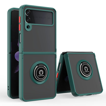 Q Shadow 1 Series TPU + PC Holder Phone Case, For Huawei P50 Pocket, For Samsung Galaxy Z Flip 3 5G