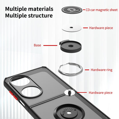Q Shadow 1 Series TPU + PC Holder Phone Case, For Huawei P50 Pocket, For Samsung Galaxy Z Flip 3 5G