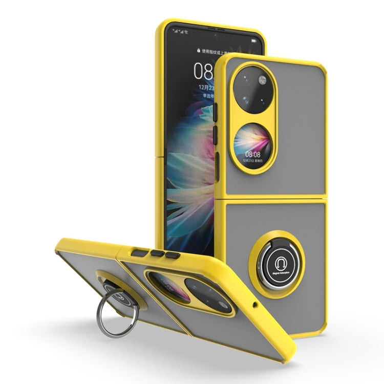 Q Shadow 1 Series TPU + PC Holder Phone Case, For Huawei P50 Pocket, For Samsung Galaxy Z Flip 3 5G
