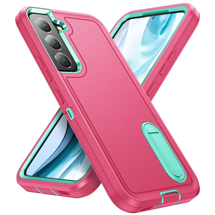 3 in 1 Rugged Holder Phone Case, For Samsung Galaxy S22 5G, For Samsung Galaxy S22+ 5G, For Samsung Galaxy S22 Ultra 5G