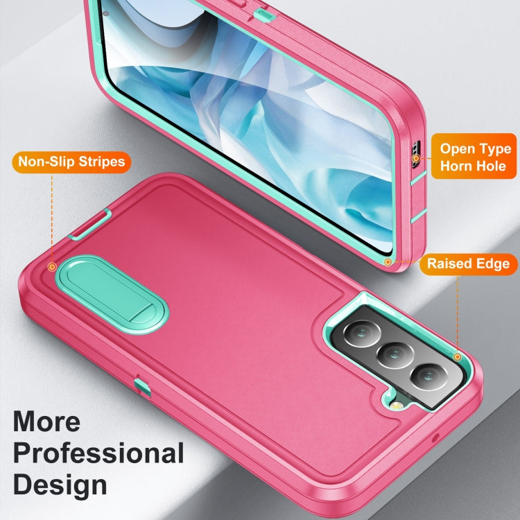 3 in 1 Rugged Holder Phone Case, For Samsung Galaxy S22 5G, For Samsung Galaxy S22+ 5G, For Samsung Galaxy S22 Ultra 5G