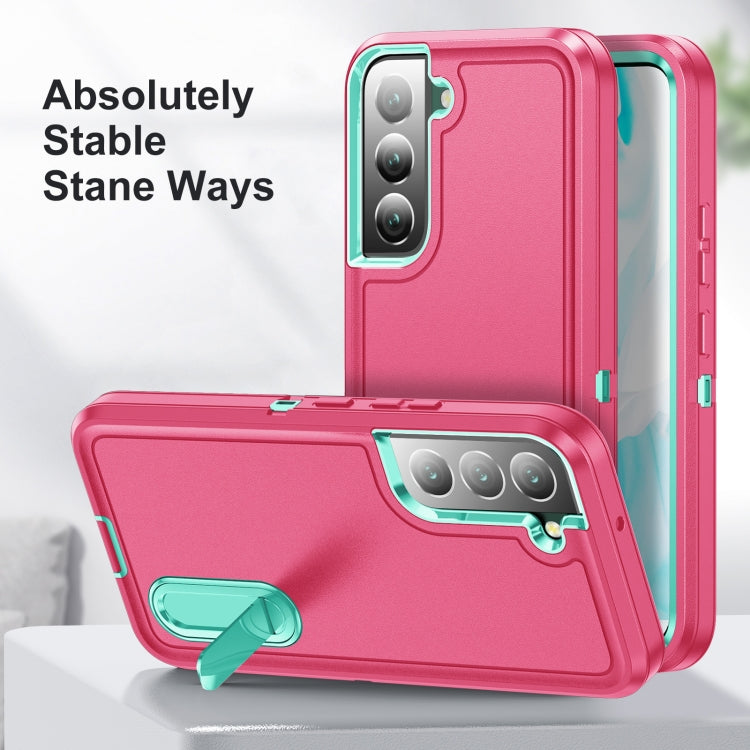 3 in 1 Rugged Holder Phone Case, For Samsung Galaxy S22 5G, For Samsung Galaxy S22+ 5G, For Samsung Galaxy S22 Ultra 5G