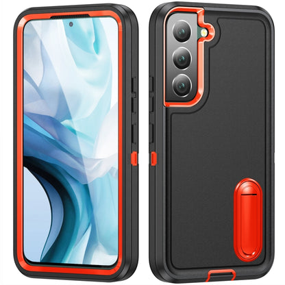 3 in 1 Rugged Holder Phone Case, For Samsung Galaxy S22 5G, For Samsung Galaxy S22+ 5G, For Samsung Galaxy S22 Ultra 5G