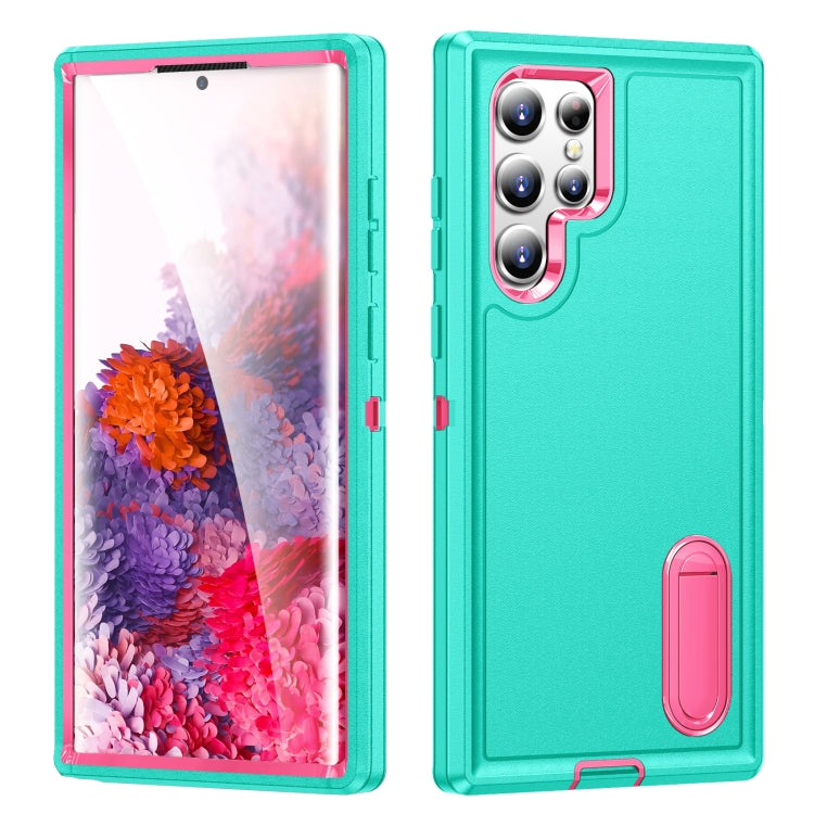 3 in 1 Rugged Holder Phone Case, For Samsung Galaxy S22 5G, For Samsung Galaxy S22+ 5G, For Samsung Galaxy S22 Ultra 5G