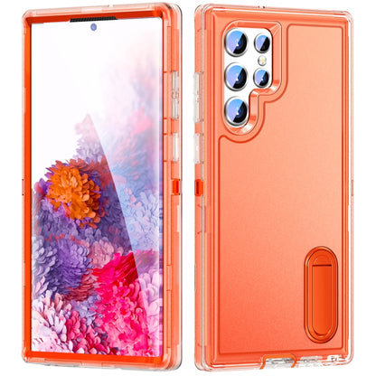 3 in 1 Rugged Holder Phone Case, For Samsung Galaxy S22 5G, For Samsung Galaxy S22+ 5G, For Samsung Galaxy S22 Ultra 5G