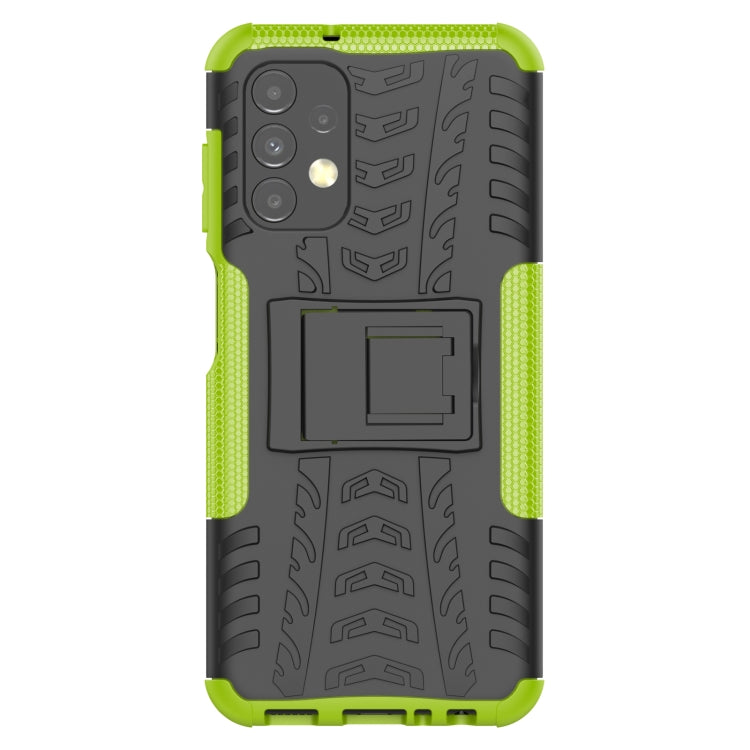 Tire Texture Shockproof TPU+PC Phone Case with Holder, For Samsung Galaxy A13 4G