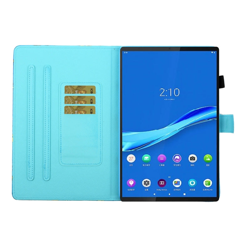 Coloured Drawing Stitching Leather Tablet Case, For Samsung Galaxy Tab A8 10.5 2021