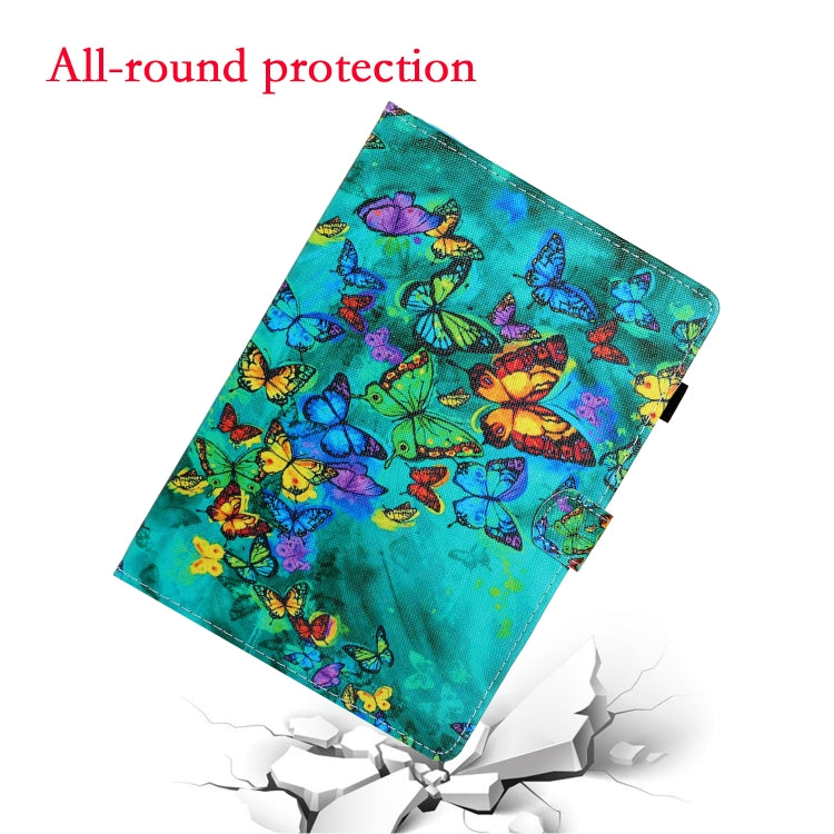 Coloured Drawing Stitching Leather Tablet Case, For Samsung Galaxy Tab A8 10.5 2021