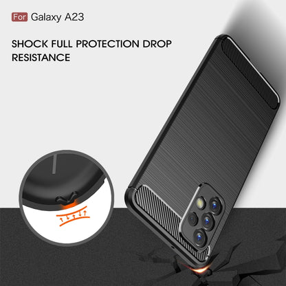 Brushed Texture Carbon Fiber TPU Phone Case, For Samsung Galaxy A23 5G, For Xiaomi Redmi K50 Pro, For Xiaomi Redmi K50