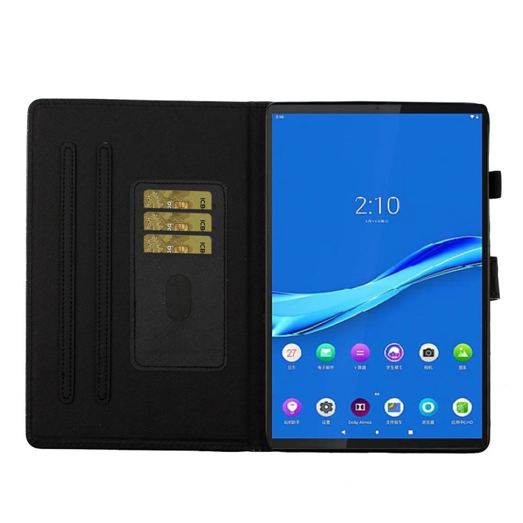 Varnish Glitter Powder Leather Tablet Case, For Samsung Galaxy Tab A8 10.5 2021