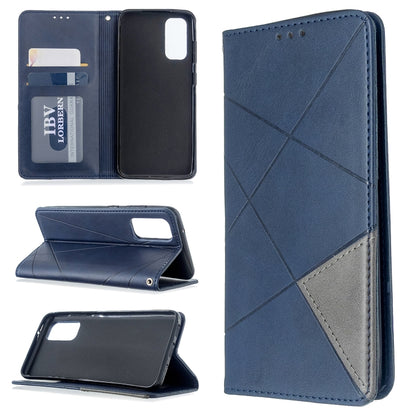 Rhombus Texture Horizontal Flip Magnetic Leather Case with Holder & Card Slots, For Galaxy S20, For Galaxy A71, For Galaxy S20+, For Galaxy S20 Ultra
